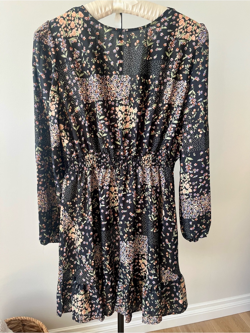 Cupshe Boho Black Floral Lace Trim Dress • Cottagecore Prairie Style US XL- NWOT - Picture 5 of 16